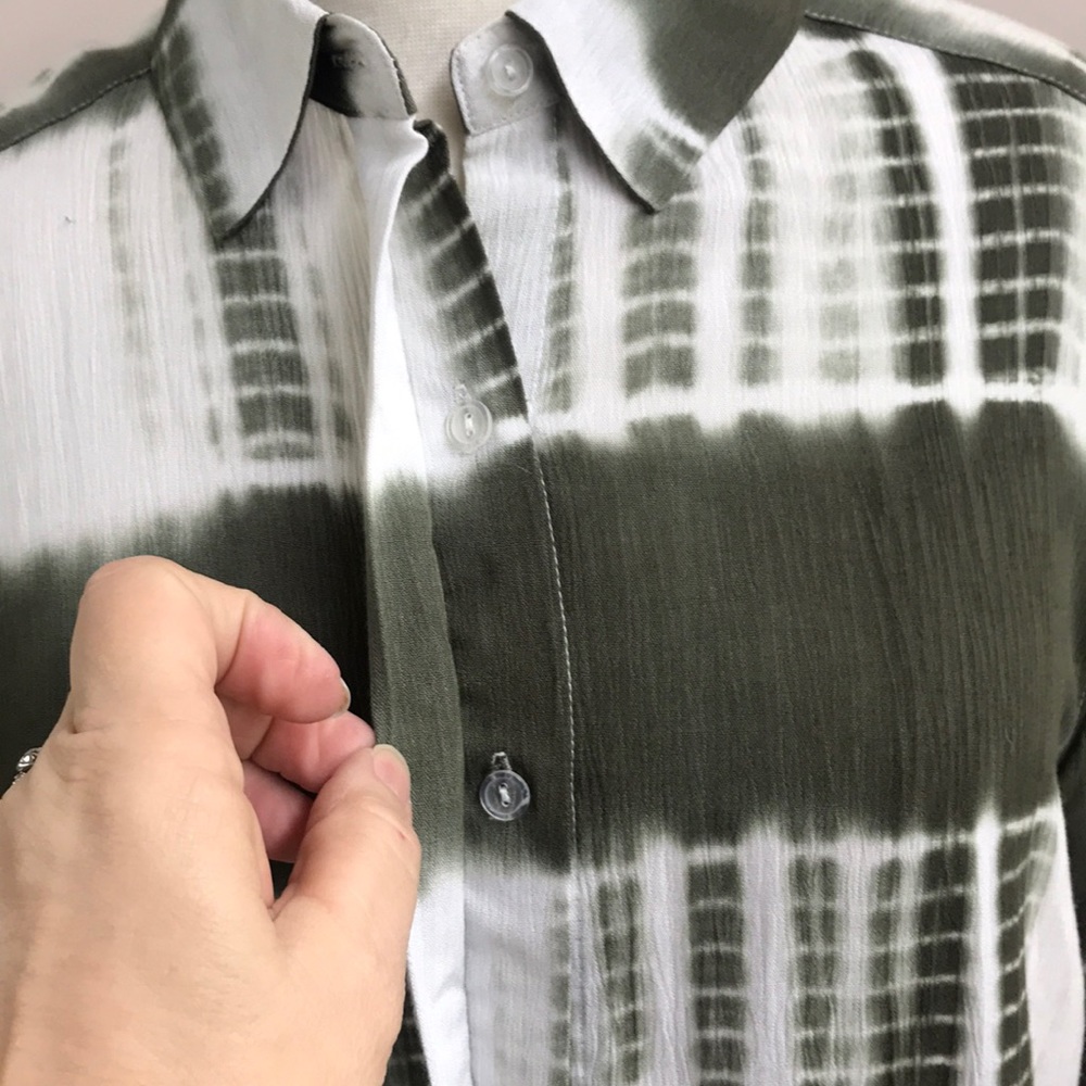 Entro Collared Button Down Collared Blouse Top Sm… - image 3